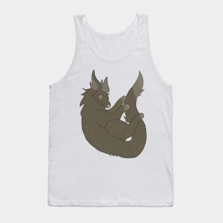 Coffee the wolf T-shirt sticker cases wall art pillow totes mug pin magnets gift Tank Top